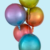 Foliový balónek koule růžovo-modrá 38 cm